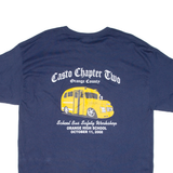 HANES Orange County Casto Mens T-Shirt Blue USA XL