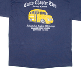 HANES Orange County Casto Mens T-Shirt Blue USA XL