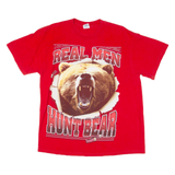 Real Men Hunt Bears Mens T-Shirt Red L