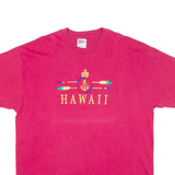 HANES Hawaii Womens T-Shirt Pink XL