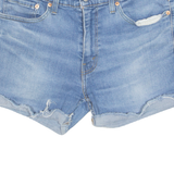 LEVI'S Cut Off Turn Up 511 Womens Denim Shorts Blue M W34