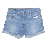 LEVI'S Cut Off Turn Up 511 Womens Denim Shorts Blue M W34