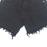 LEVI'S Cut Off 501 Womens Denim Shorts Black M W28