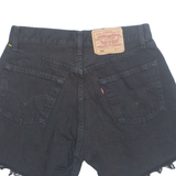 LEVI'S Cut Off 501 Womens Denim Shorts Black M W28
