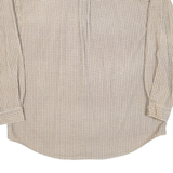 POINT ZERO Mens Corduroy Shirt Beige Check Long Sleeve L