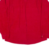 ANDBURST Mens Corduroy Shirt Red Long Sleeve L