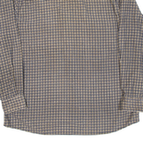 PREFAB Mens Corduroy Shirt Blue Check Long Sleeve L