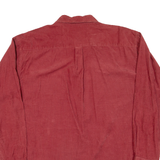DENVER HAYES Mens Corduroy Shirt Red Long Sleeve XL