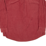 DENVER HAYES Mens Corduroy Shirt Red Long Sleeve XL