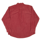 DENVER HAYES Mens Corduroy Shirt Red Long Sleeve XL