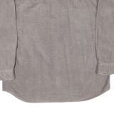 PURE STUFF Mens Corduroy Shirt Grey Long Sleeve 2XL