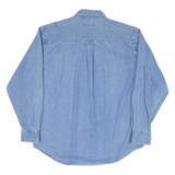 SWINGSTER Mens Denim Shirt Blue Long Sleeve M