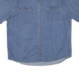 ROUTE 66 Mens Denim Shirt Blue XL