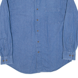 CROFT & BARROW Mens Denim Shirt Blue Long Sleeve M