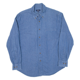 CROFT & BARROW Mens Denim Shirt Blue Long Sleeve M