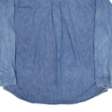 HUNT CLUB Mens Denim Shirt Blue Long Sleeve L