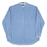 LUNA PIER Mens Denim Shirt Blue Long Sleeve XL