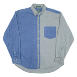 OUTFITTERS Mens Denim Shirt Grey Long Sleeve M