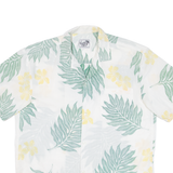 PARADISE STYLE Mens Hawaiian Shirt White Floral M