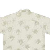 JOE MARLIN Mens Hawaiian Shirt Beige Floral M