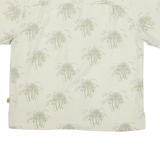 JOE MARLIN Mens Hawaiian Shirt Beige Floral M