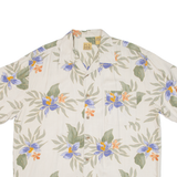 JOS.A.BANK Mens Hawaiian Shirt Beige Floral XL