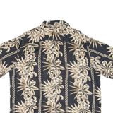 CARIBBEAN JOE Mens Hawaiian Shirt Black Floral L