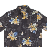 GEORGE CLASSICS Mens Hawaiian Shirt Black Floral S