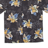 GEORGE CLASSICS Mens Hawaiian Shirt Black Floral S