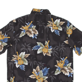 GEORGE CLASSICS Mens Hawaiian Shirt Black Floral S