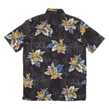 GEORGE CLASSICS Mens Hawaiian Shirt Black Floral S