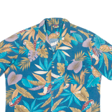 HAWAII BLUES Mens Hawaiian Shirt Blue Floral XL