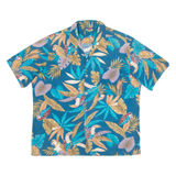 HAWAII BLUES Mens Hawaiian Shirt Blue Floral XL