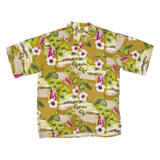 ROYALE Mens Hawaiian Shirt Brown Floral L