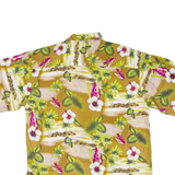 ROYALE Mens Hawaiian Shirt Brown Floral L