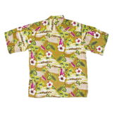 ROYALE Mens Hawaiian Shirt Brown Floral L