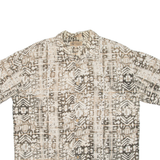 CASUAL CLASSICS Mens Hawaiian Shirt Beige Crazy Pattern L