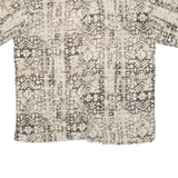 CASUAL CLASSICS Mens Hawaiian Shirt Beige Crazy Pattern L