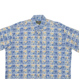 CAMBRIDGE CLASSICS Mens Hawaiian Shirt Blue Crazy Pattern XL