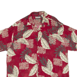 HOLLIS RIVER Tall Mens Hawaiian Shirt Red Floral XL