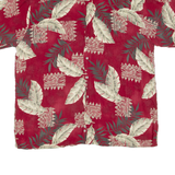 HOLLIS RIVER Tall Mens Hawaiian Shirt Red Floral XL