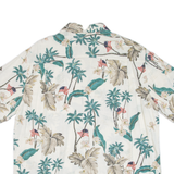 CAMPIA Mens Hawaiian Shirt Beige Floral XL