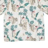 CAMPIA Mens Hawaiian Shirt Beige Floral XL