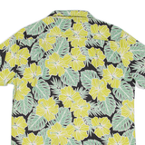 TEIAITO Mens Hawaiian Shirt Green Floral L