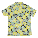 TEIAITO Mens Hawaiian Shirt Green Floral L