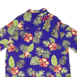 KING SIZE Tall Mens Hawaiian Shirt Purple Floral L