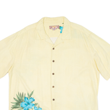 CARIBBEAN JOE Mens Hawaiian Shirt Yellow Floral XL