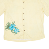 CARIBBEAN JOE Mens Hawaiian Shirt Yellow Floral XL