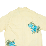 CARIBBEAN JOE Mens Hawaiian Shirt Yellow Floral XL