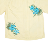 CARIBBEAN JOE Mens Hawaiian Shirt Yellow Floral XL
